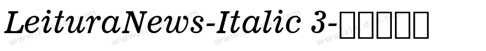 LeituraNews-Italic 3字体转换